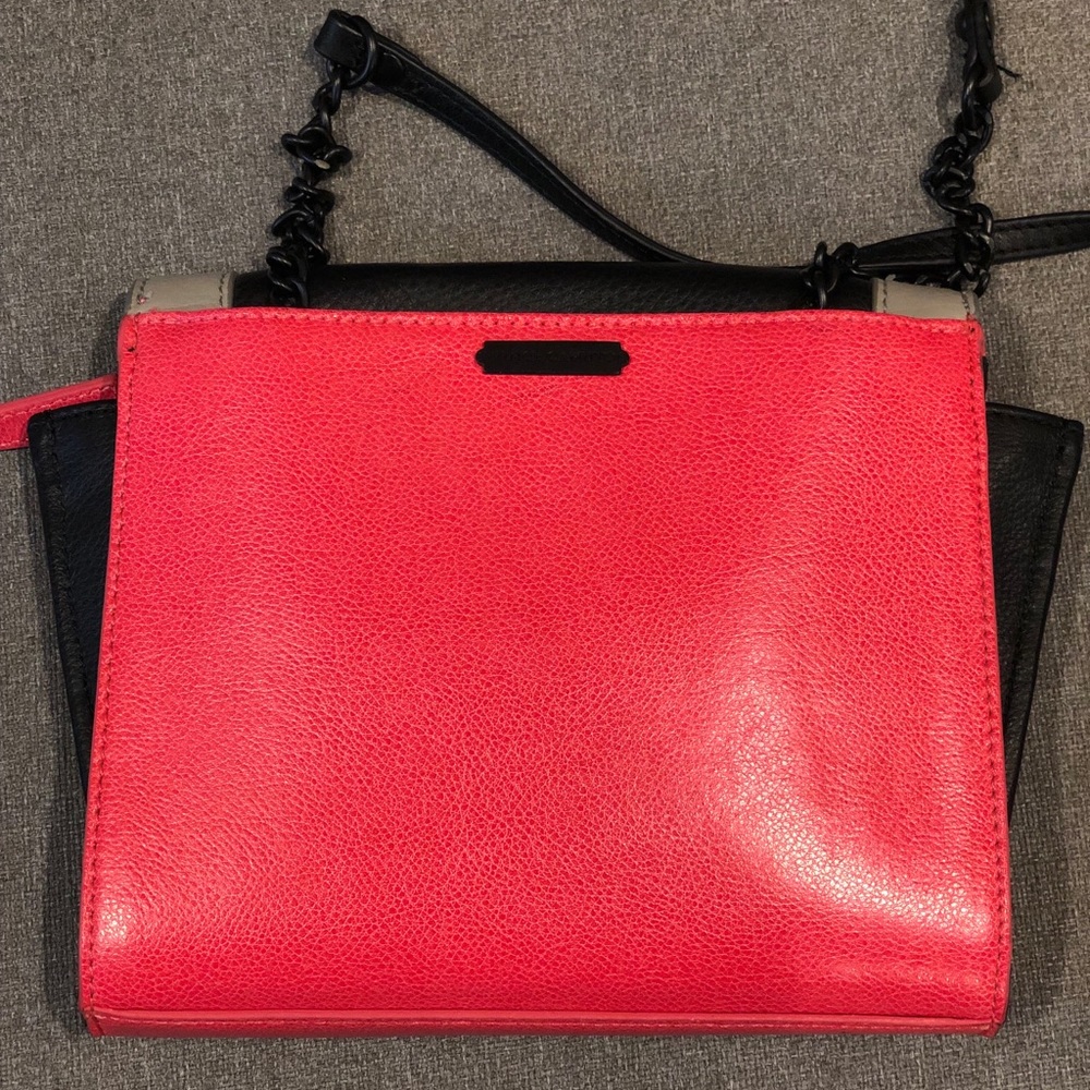 Vince Camuto Hot Pink and Black Crossbody Bag - Picture 3 of 6